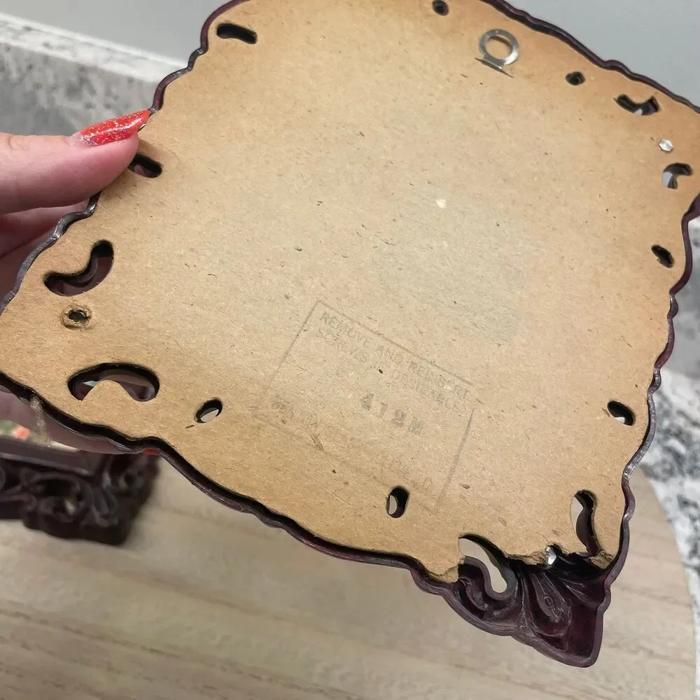 Vintage Ornate Victorian \Wall Hanging Picture Frame Scrollwork Signed Art